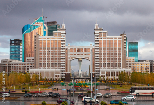 Administrative and culture cenetr of Nur-Sultan Astana. Nur-Sultan is the capital city of Kazakhstan and the second-largest city in country.