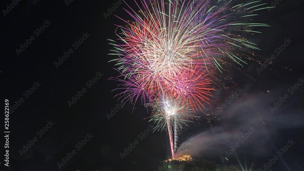 fireworks at Phetchaburi Phra Nakhon Khiri Festival fireworks at Phetchaburi Phra Nakhon Khiri Festival