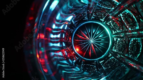 Wallpaper Mural abstract shining light with chandelier crystal in dark night. Luxury star light in dark for nackground concept, Lights thrue crystal reflections and refractions dark colorful background Torontodigital.ca