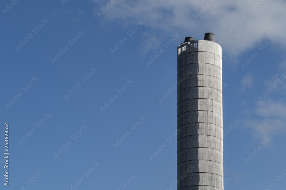 It is a cleaning plant with a high chimney