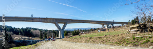 Highway viaduct under construction in Poland