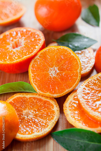 Citrus - satsuma, tangerine, orange Lemon, lime, mandarin and fresh slices.