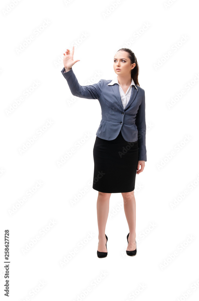 Young businesswoman isolated on white background Young businesswoman isolated on white background