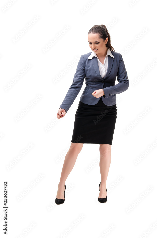 Young businesswoman isolated on white background Young businesswoman isolated on white background