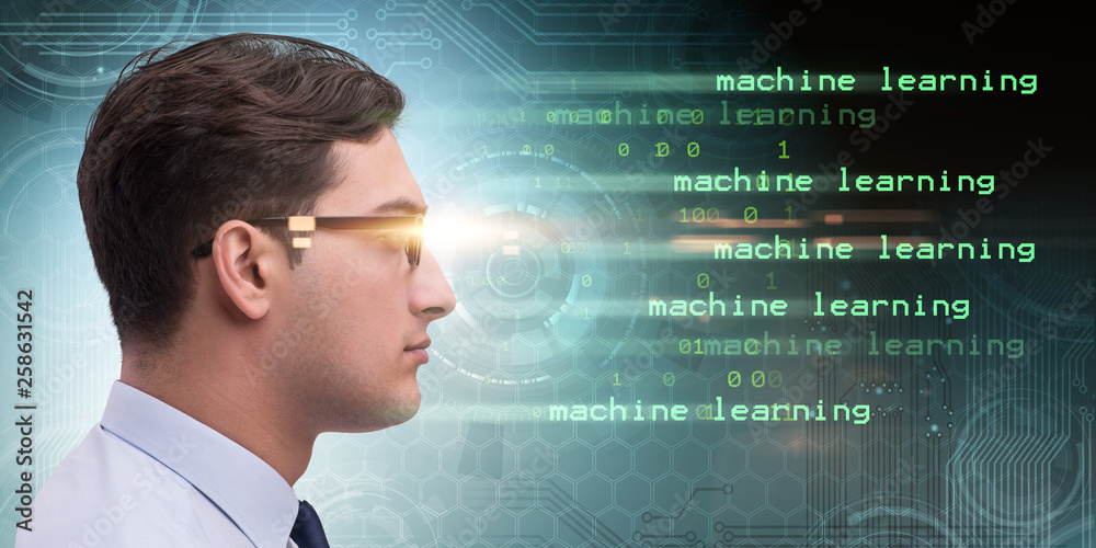 Cognitive computing and machine learning concept Cognitive computing and machine learning concept