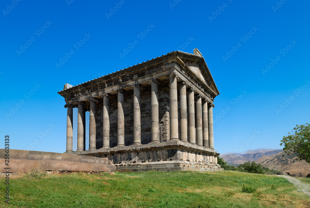 One of the most interesting ancient landmarks of Armenia - Garni Temple, Pagan temple, built in Classical Hellenistic style.