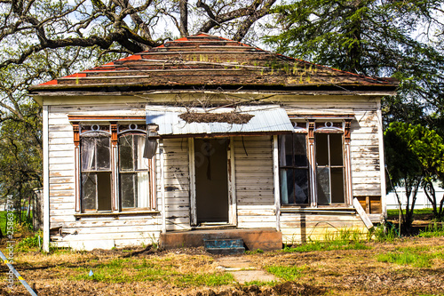 Front Of Uninhabitable Abandoned Home