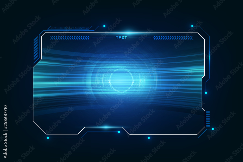 abstract hud ui gui future futuristic screen system virtual design. vector illustration eps10