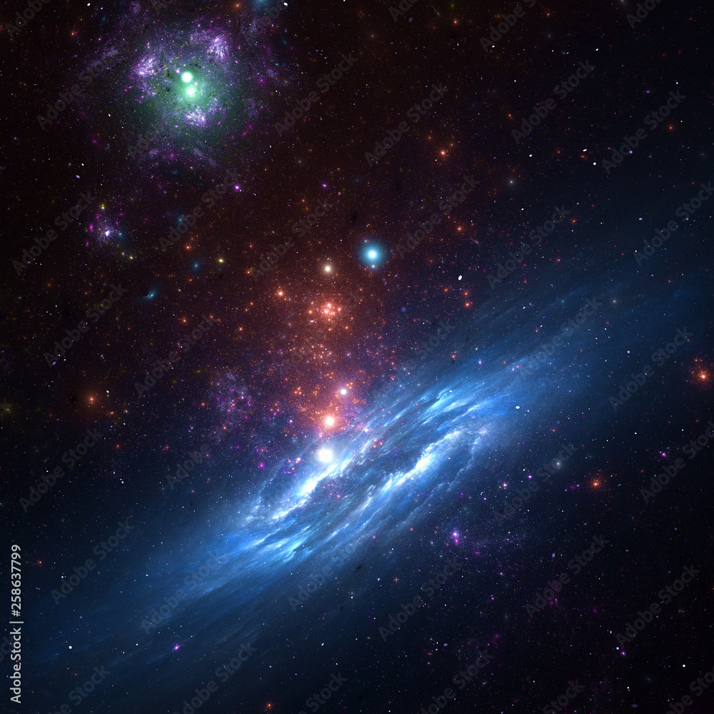 Naklejka premium Abstract fractal background, computer-generated illustration.