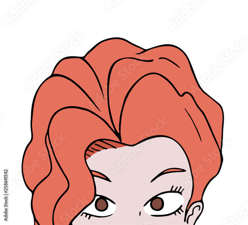 woman head illustration