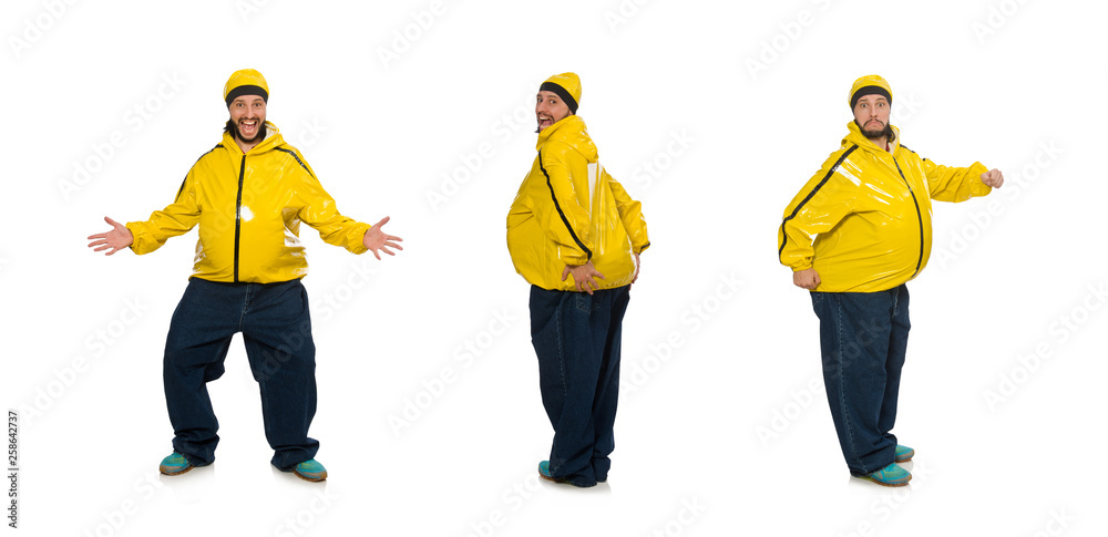 Overweight man isolated on the white Overweight man isolated on the white