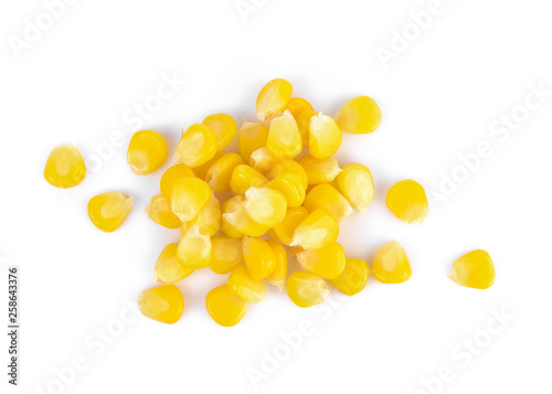Corn on a white background