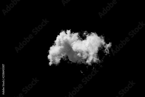 white clouds on black background