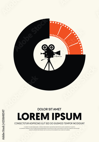 Movie and film poster modern vintage retro style