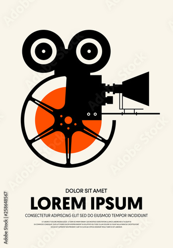 Movie and film poster modern vintage retro style