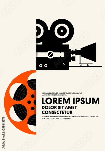 Movie and film poster modern vintage retro style