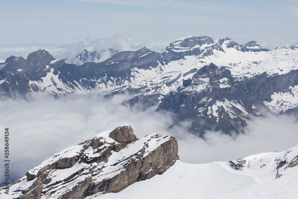 Titlis is a famous travel mountain of the Uri Alps, Switzerland