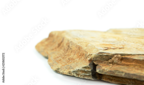 Rock empty table front of blurred white background, for product display, Blank for mockup design. © KK Studio