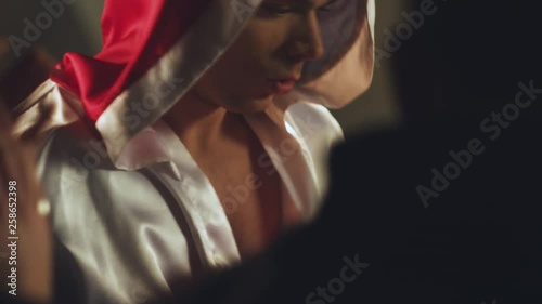 Boxer getting ready before the fight.