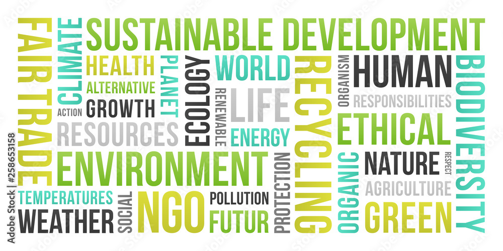 Ecology, Environment, Sustainable development - Word Cloud
