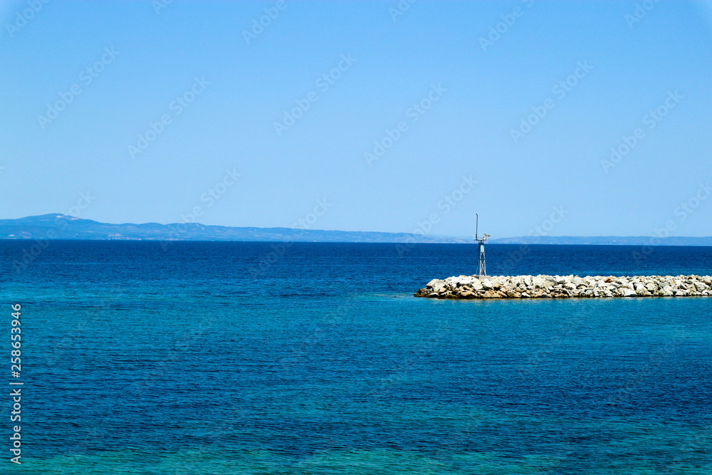 Azure infinity, Greece coast of mediterranean sea