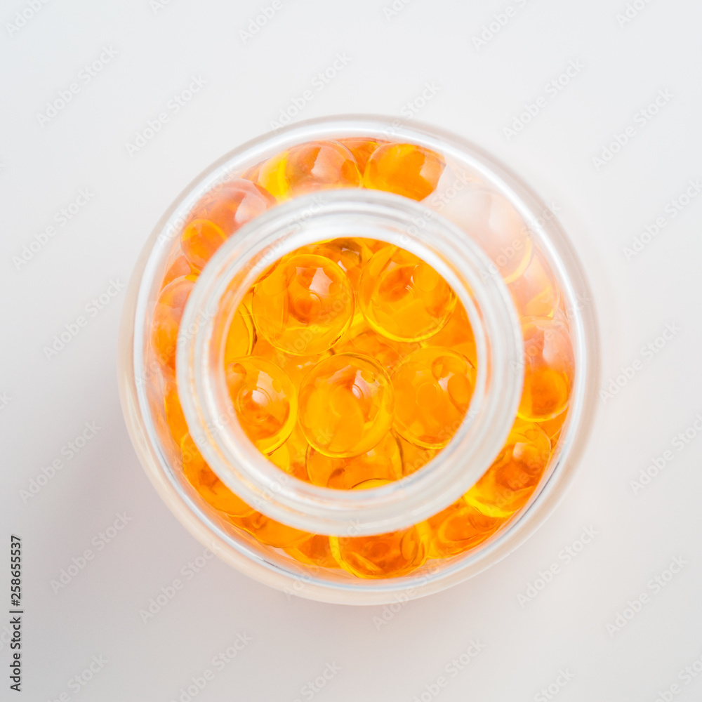 Yellow pills tablet on a white background. Yellow pills tablet on a white background.