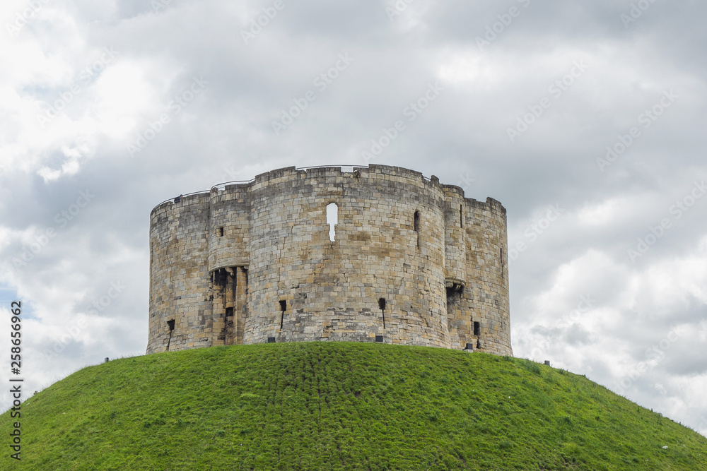 Clifford's Tower, a historical castle in York, England, UK