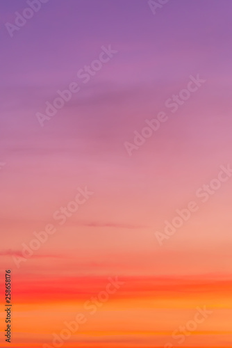 Beautiful pastel sky with the sun - pink background with copy space for text or image © prasith