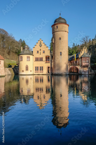 The Mespelbrunn water Castle  in Mespelbrunn, Germany