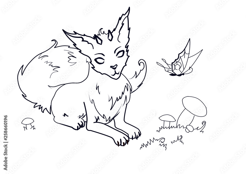 Obraz premium magic Fox in the meadow