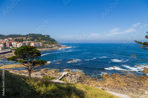 Baiona, Spain. Scenic view of the city and the coast from the wall of the fortress © Valery Rokhin