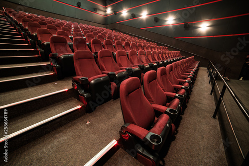 Empty cinema. Mock up.