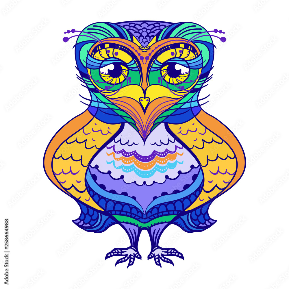 Fototapeta premium owl bird cartoon vector