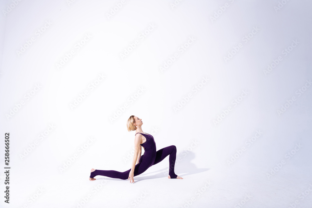 Nice attractive woman working as a professional gymnast Nice attractive woman working as a professional gymnast