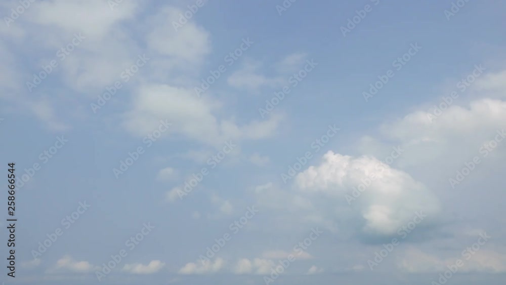 Amazing view of the dense clouds with a deep blue sky as background on a sunny day.