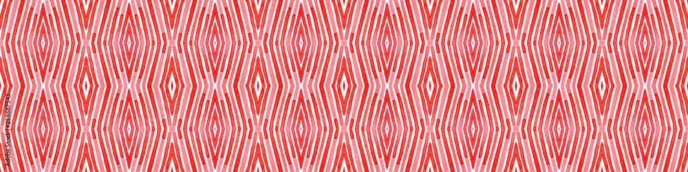 Pink red Seamless Border Scroll. Geometric Waterco Pink red Seamless Border Scroll. Geometric Waterco