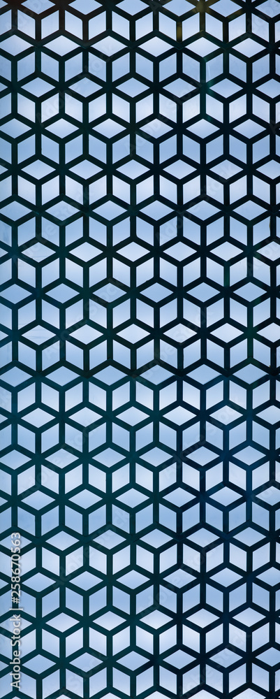 Fototapeta premium glassy blue geometric mosaic tile