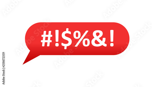Shout speech bubble icon in flat style. Complain vector illustration on white isolated background. Angry emotion business concept.