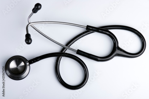 Stethoscope  Medical stethoscope or phonendoscope  Medical device for auscultation  studio shot on white