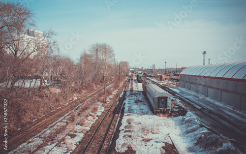 railway in spring