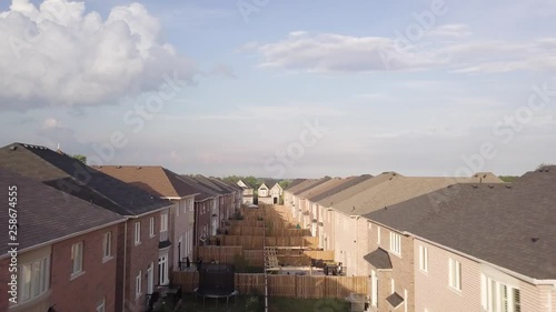 Aerial view of the residential area of the city 4k