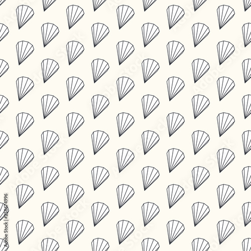 Seamless black and white geometric pattern. Background with monochrome cones.