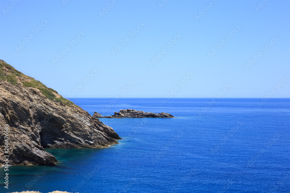 Mountains Bay in the Mediterranean Sea. Sunner vocation.