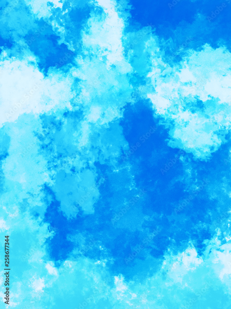 Obraz premium 水彩の背景素材02/青