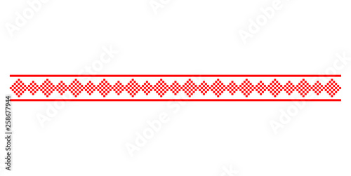 Traditional Romanian folk art knitted embroidery pattern