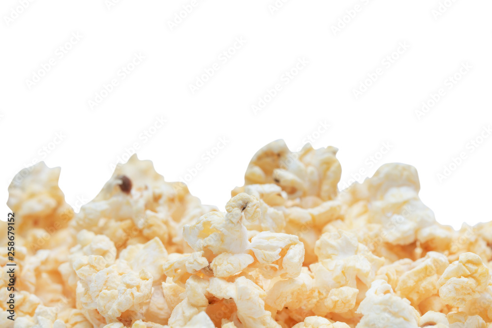 popcorn isolated on white background - clipping paths