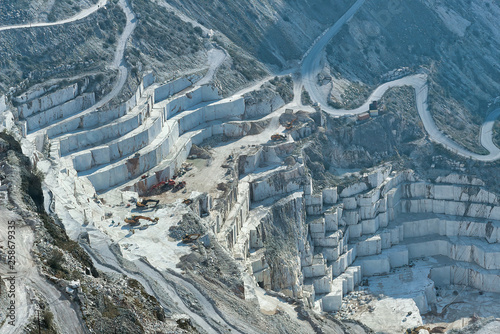 marble quarry in marina di carrara photo