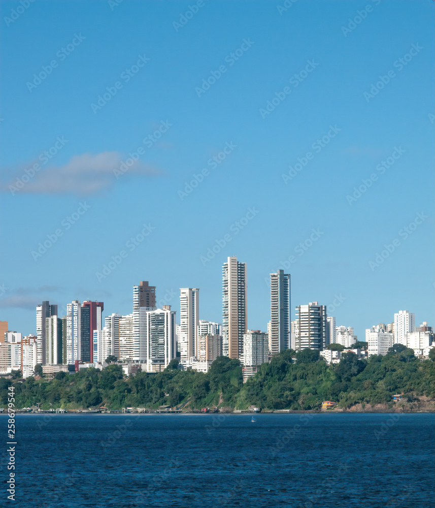 salvador de bahia skyline in summer time salvador de bahia skyline in summer time