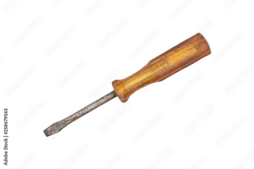 screwdriver isolated on white background - clipping paths