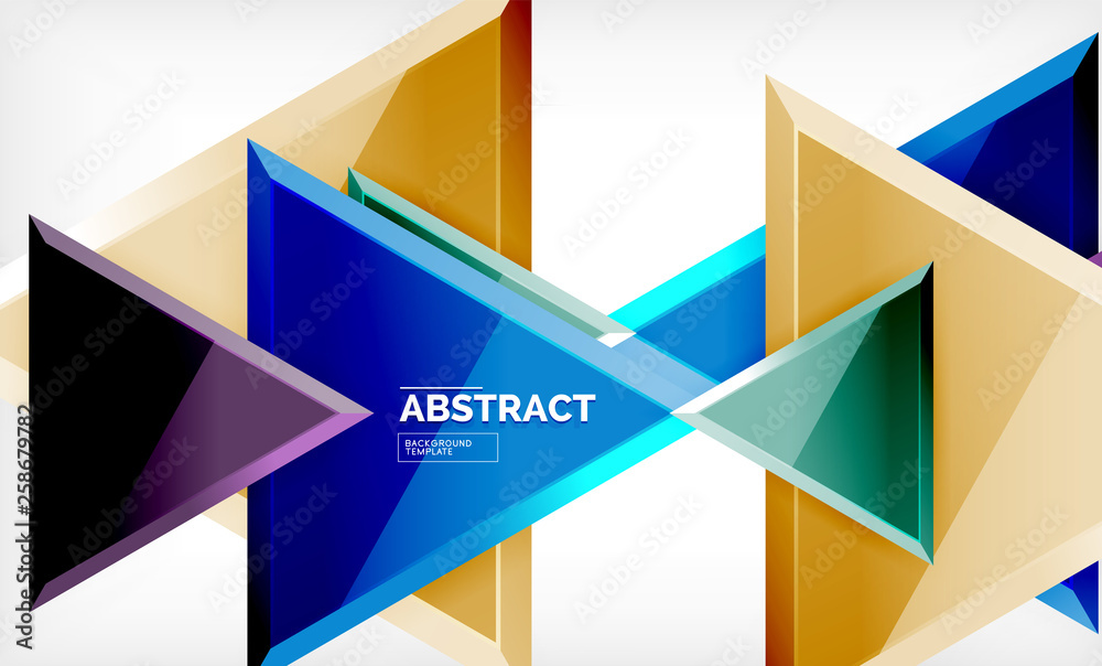 Triangular low poly background design, multicolored triangles Triangular low poly background design, multicolored triangles